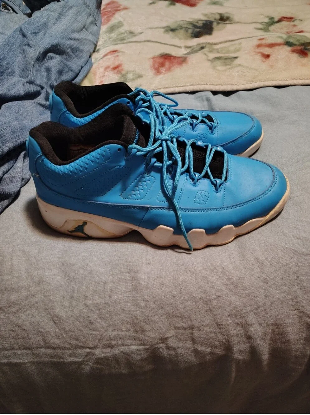 Light Blue Low-Top Jordans